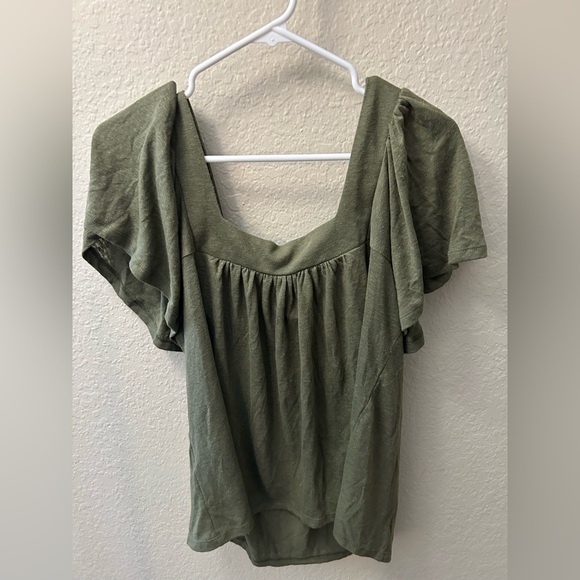 Olive Green BANANA REPUBLIC Top, Size Large Petite, NWT - Picture 2 of 5